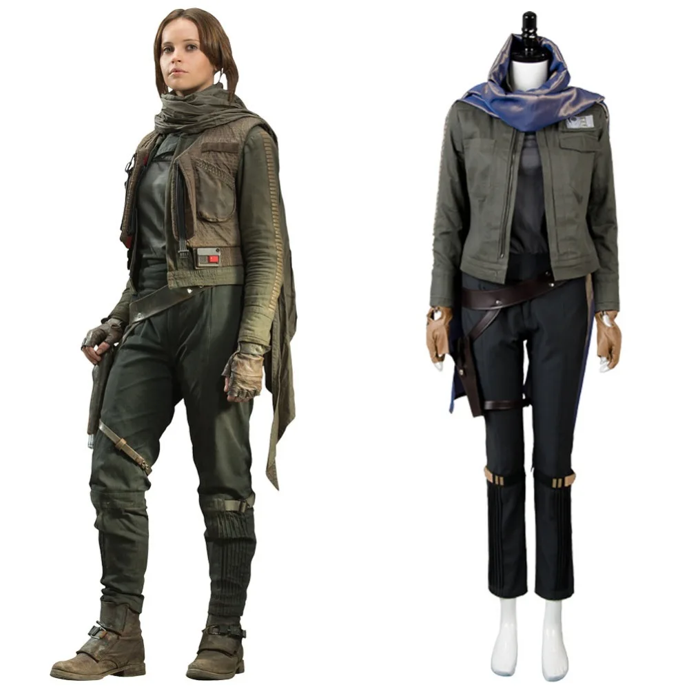 Космического аппарата Изгой Один Wars Story Jyn Erso Косплэй Stardust наряд костюм полный