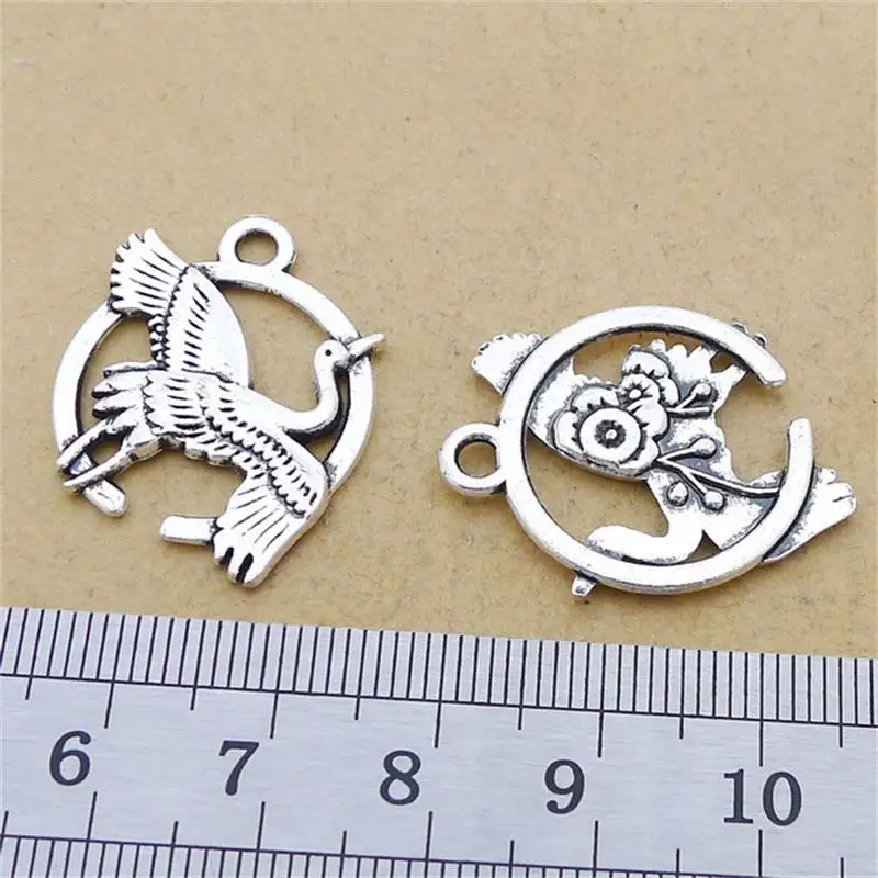 Подвеска в виде птицы из цинкового сплава 22 х28 мм 2 6 г|zinc alloy|antique silvercharm antique silver |
