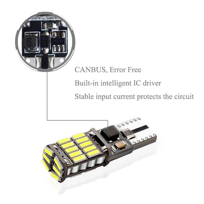 1X T10 W5W светодиодный просвет светильник лампа габаритного огня Canbus Error Free для Nissan