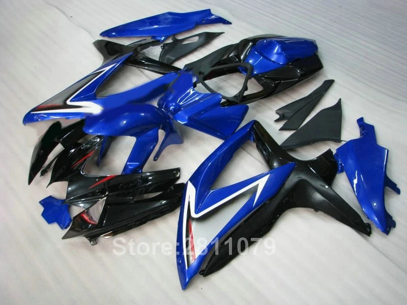 Инжекционный обтекатель кузова комплект для Suzuki GSXR600 08 09 10 синий черный