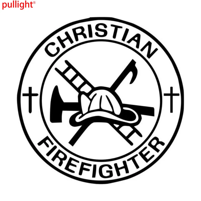 

20cm*20cm Car Styling Funny Firefighter Vinyl Christian Stickers