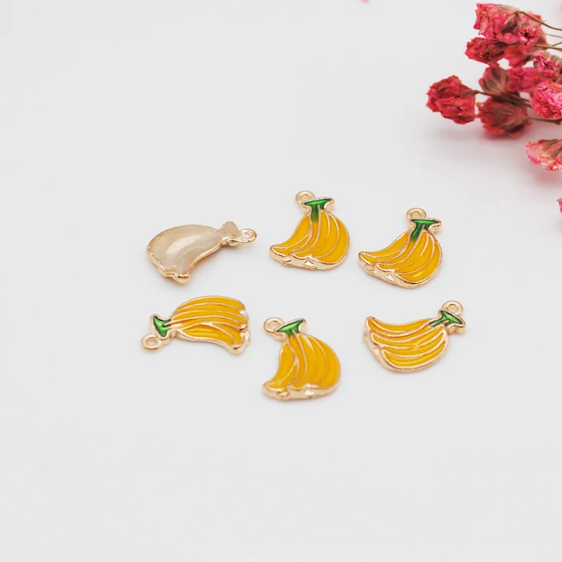 20 шт./упак. Очаровательные Подвески из эмалированного сплава с фруктами и
