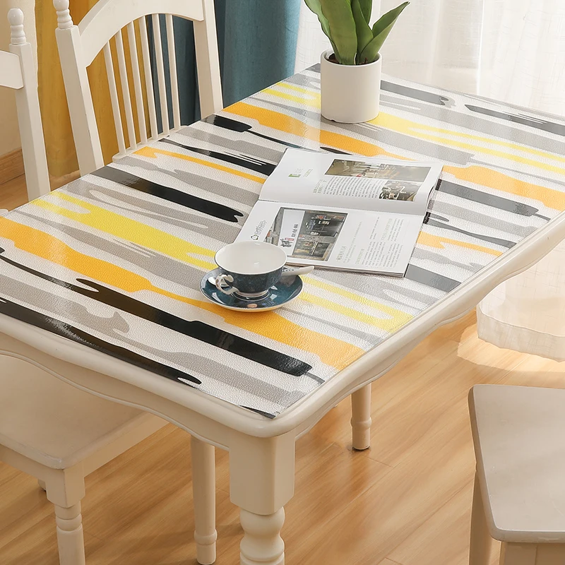 Скандинавский ПВХ водонепроницаемый маслостойкий скатерть мягкая стеклянная