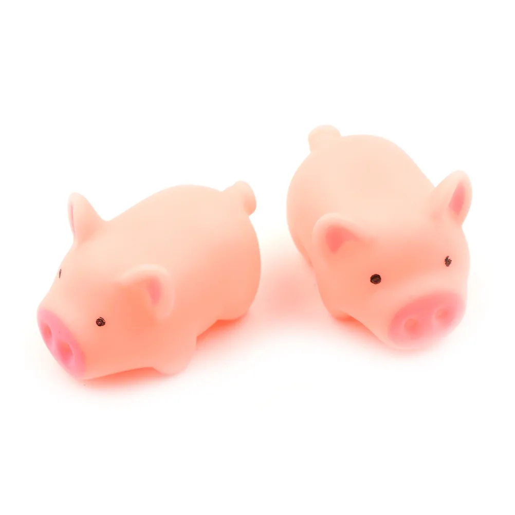 2Pcs Squishy Pink Pig Funny Cartoon Mochi TPR Squeeze Straps Fun Joke Toy Gift Antistress Toys DIY Decor Accessories | Игрушки и хобби