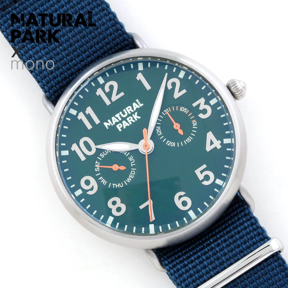 NATURAL PARK Original Luxury Brand Sports Military Quartz Watch Man Analog Date Clock Nylon Strap Wristwatch Relogio Masculino