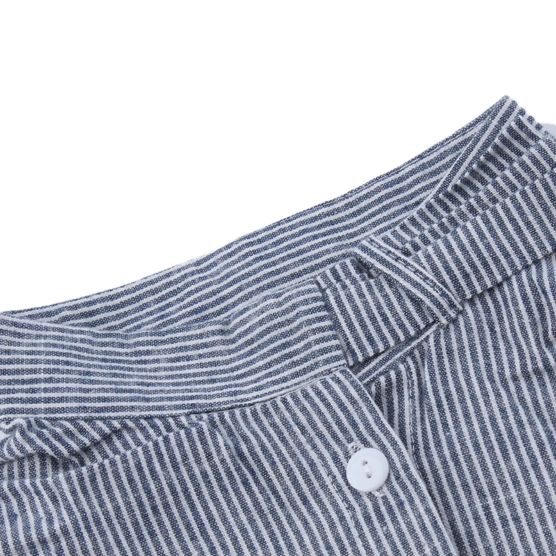 2019 Small Fresh Style Fake Collar Blue/White Pinstripe Detachable Shirt Tie Sweater Clothing Accessories |