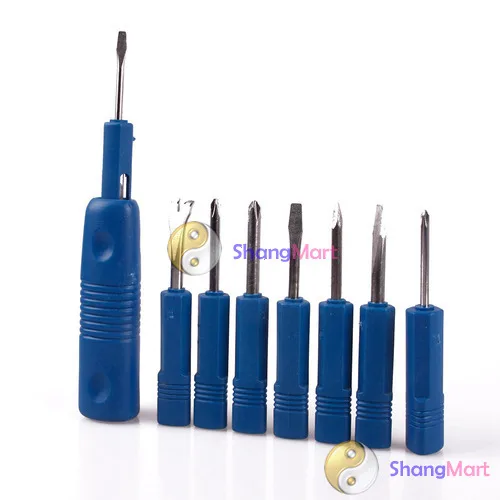 ShangMart original brand New Blue 8Pcs 8 In1 Portable Multi-function Screwdriver Repairing Tool Kit Cheaper! | Спорт и развлечения