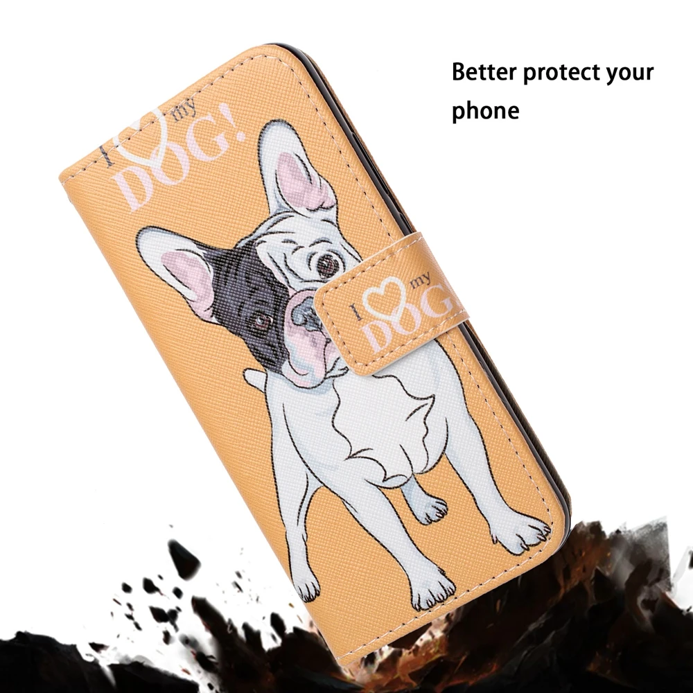 Кожаный чехол для ETUI huawei P20 удобный телефонный Футляр окрашенный Милый Панда
