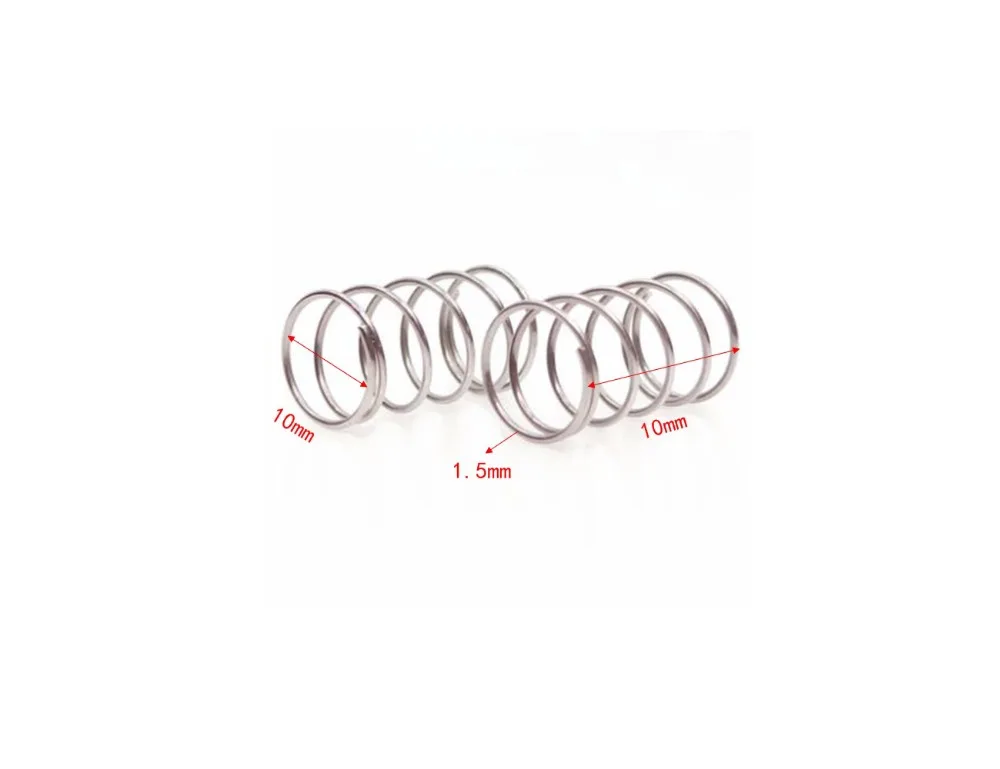 

Manufacture custom stainless steel compression spring with end flat grouded, 1.5*10*10mm