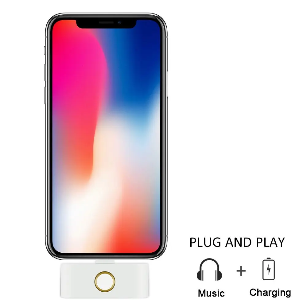 Аудиоадаптер Leadzoe с кнопкой домой для iphone x домашний ключ 3 5 мм разъем наушников