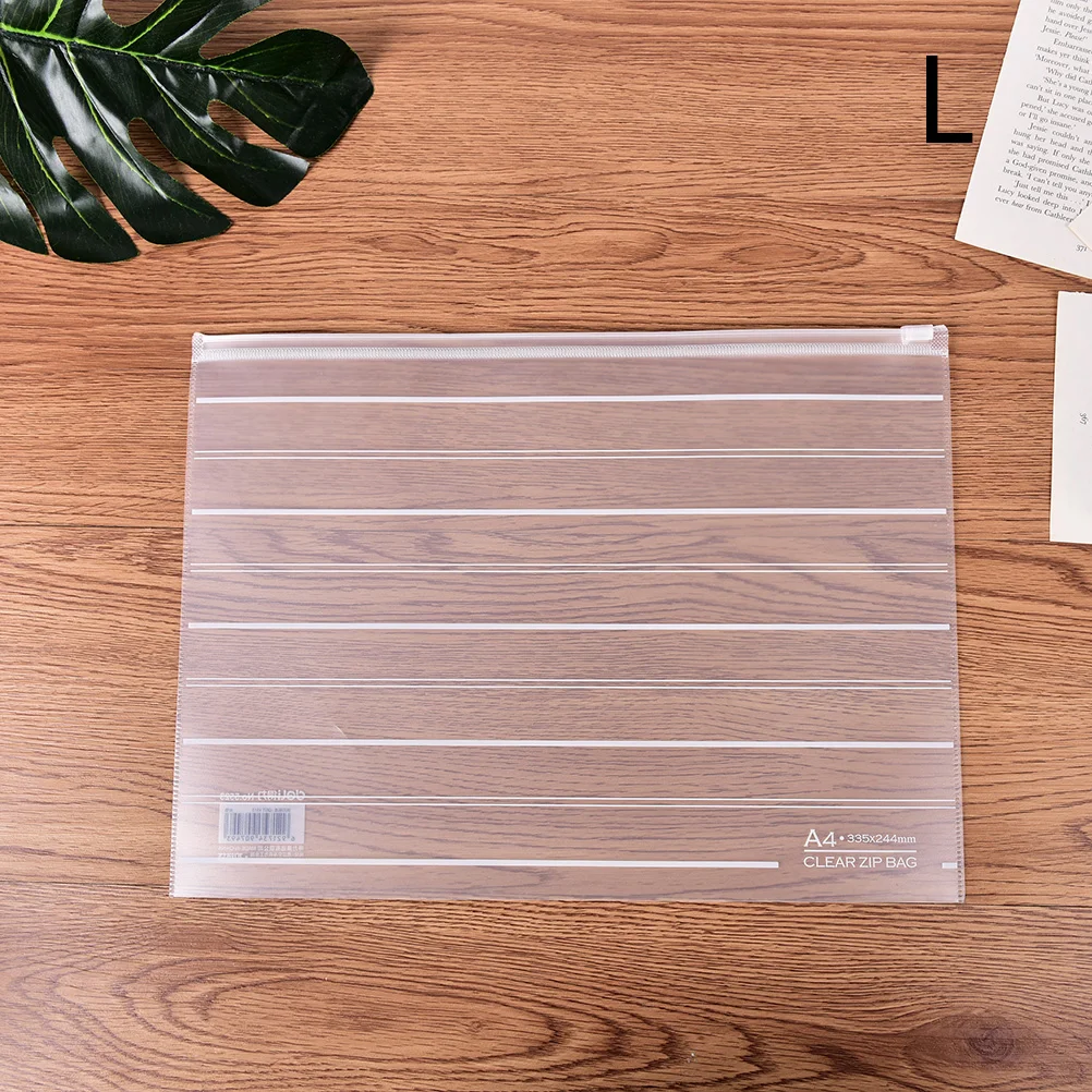 

1 Pcs Brief Style Striped Transparent A4 A5 File Folder File Bag Document Bags Office Stationery Filing Production