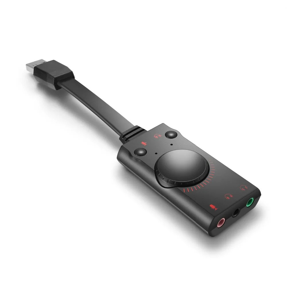 KOTION каждый USB 2 0 Звуковая карта 3D Виртуальный 7 1 канальный адаптер аудио кабель