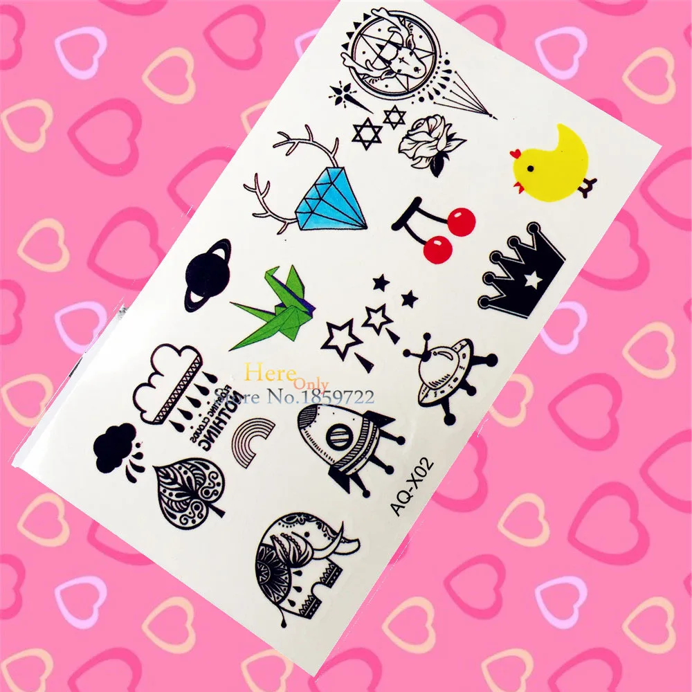 1 шт. Южно корейские тату Мультяшные дизайны поддельные водонепроницаемые