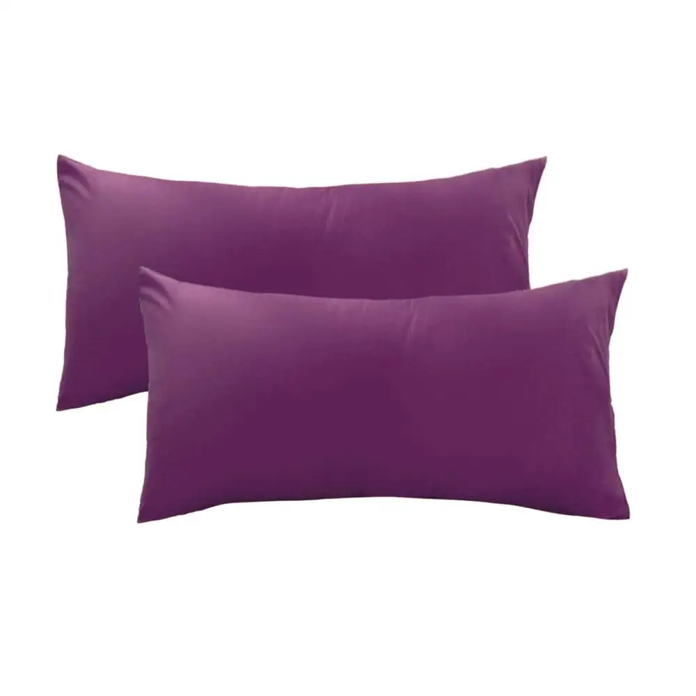 Purple 20x26inch 2pc Новые тела Подушка Чехол Наволочка спальня гостиная Длинная Подушка Чехол х/б чехлом дома один мультипликационным мотивом - Цвет: Purple 20x26inch 2pc