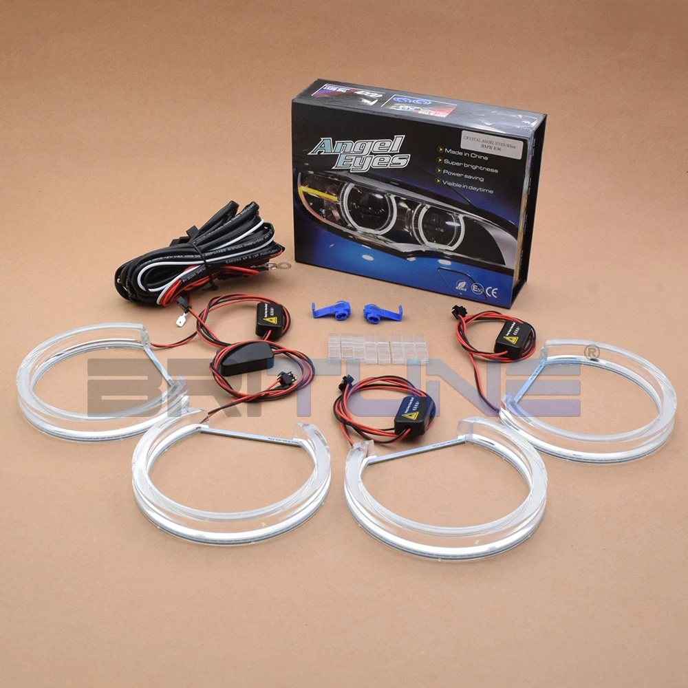 Britune DTM LED Angel Eyes for BMW E46/E39/E36/E38 Headlights - Crystal Switchback Halo Lights for Halogen and Xenon - Tuning Accessories for DIY Enhancement image 3