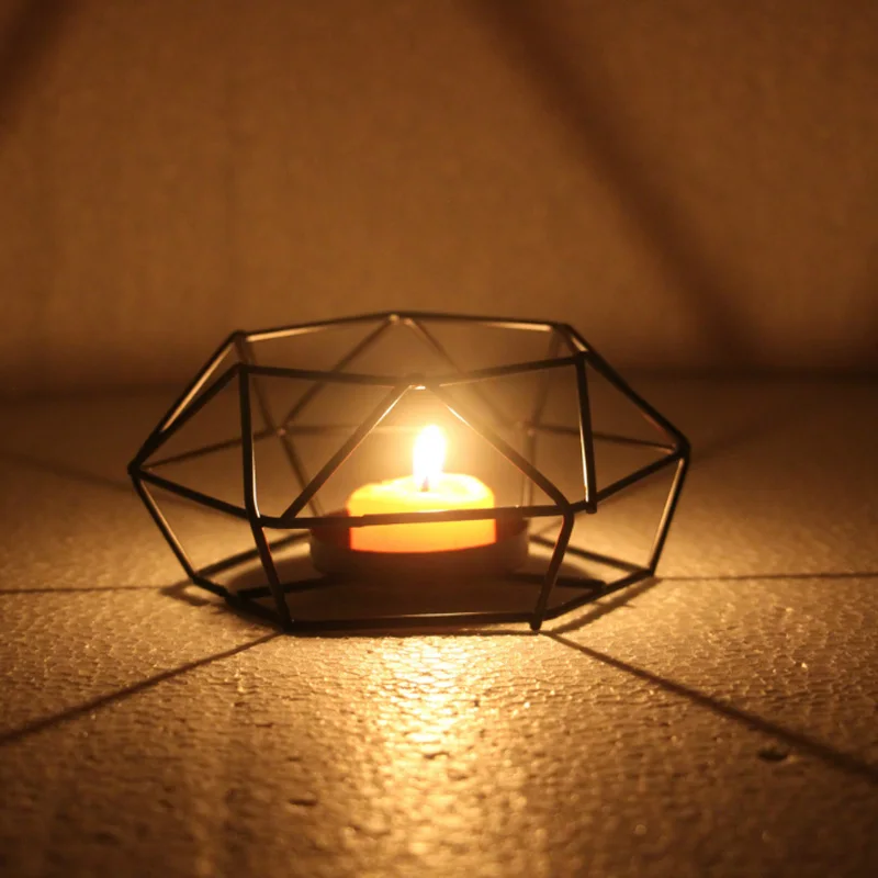 Classic European Style Diamond Wrought Iron Candlestick Creative Gift Crafts Candle Holder Home Decoration Ornaments Handmade | Дом и сад