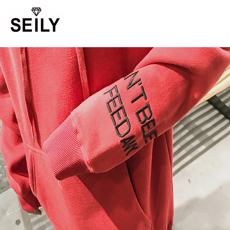 Seily негабаритных Для женщин толстый бархат флис Толстовка корейский пуловеры