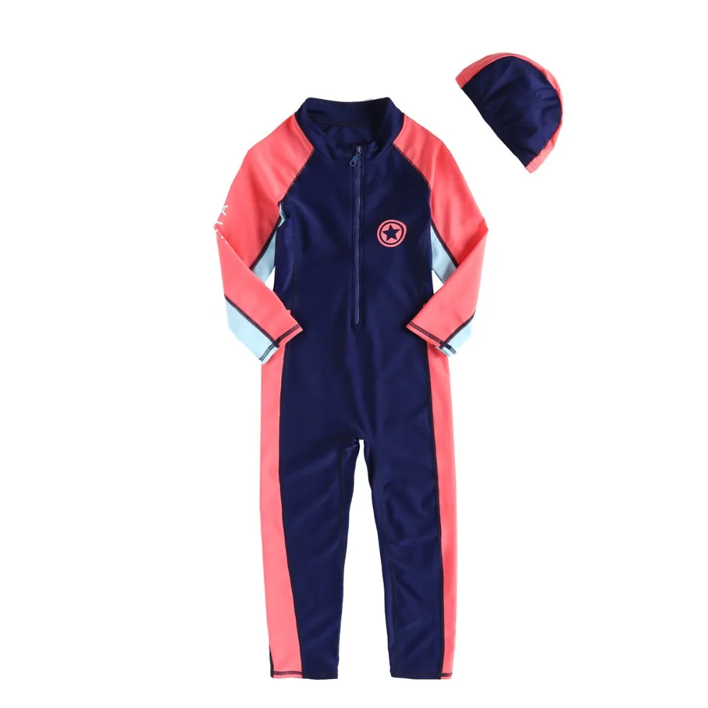 Купальник бикини 2019 для детей с рукавом лодочкой слитный детский купальник