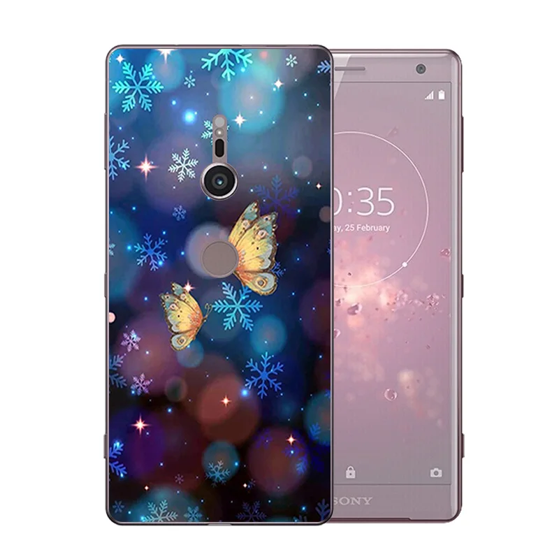 5 7 дюймов для sony Xperia XZ2 мягкий чехол телефона TPU H8216 H8266 H8296 вулканический узор XZ 2