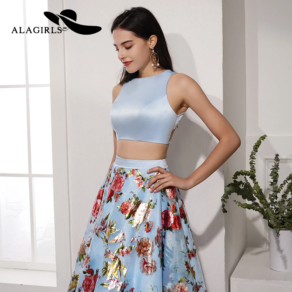 Alagirls элегантное платье для выпускного вечера с цветочным принтом 2020 новый дизайн