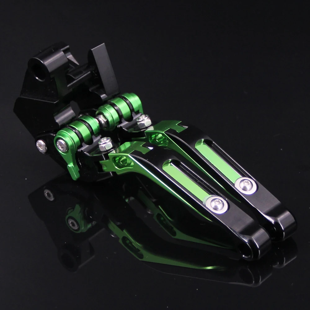 

Riderjacky Green+Black For Kawasaki Z250SL Z 250SL 2016 2017 Adjustable Folding Extendable Motorcycle Brake Clutch Levers