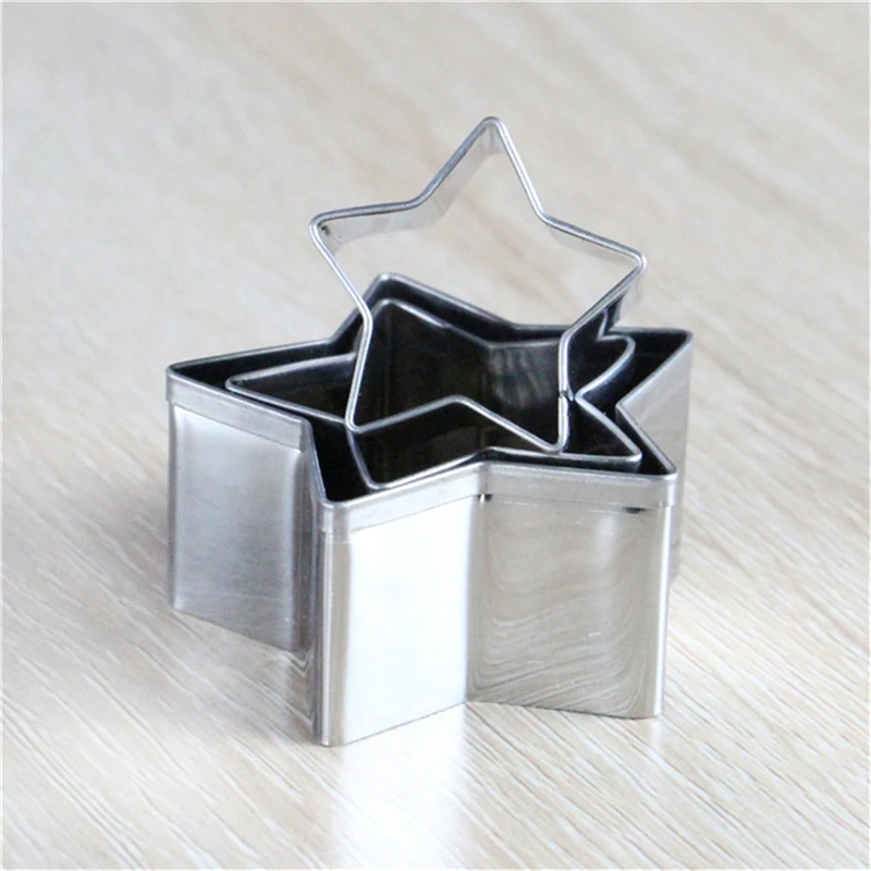 Aomily 24 pcs/Set Cookie Fondant Cake Baking Mold Cutter Stainless Steel Round Heart Flower Star Shape Biscuit Decorating Moulds | Дом и сад
