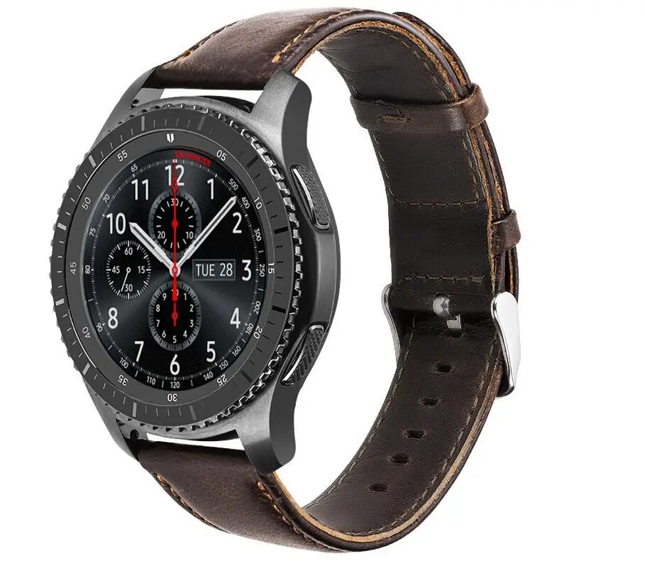 Для samsung Galaxy gear S2 S3 Frontier Classic Galaxy Watch 42 мм 46 мм кожаный ремешок для Huami Amazfit 18 мм 20 м 22 мм ремешок