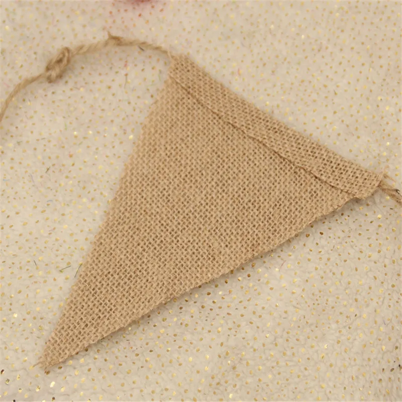 3 м винтажная джутовая веревка Hessian Burlap баннер флаги вымпел вечерние товары для дома Свадебные украшения реквизит для фотографий 13 флагов
