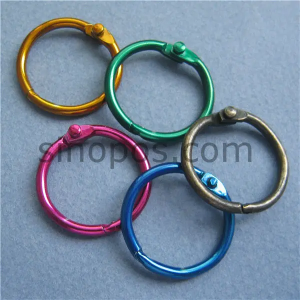 Цветные Металлические Сплит Кольца 20 мм кольцо связывающее на петлях сплит