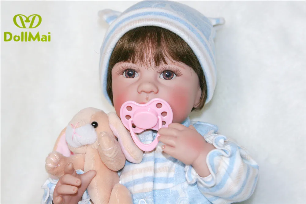 40 см полный корпус силиконовый винил Reborn Baby Doll реалистичные 16 &quotдля