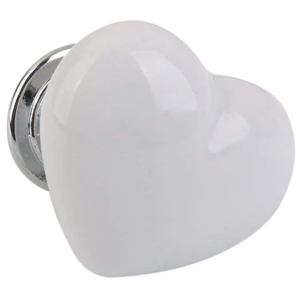 4 шт. ручка керамическая двери форма сердца для шкафа ящика белый|Ручки шкафа| |