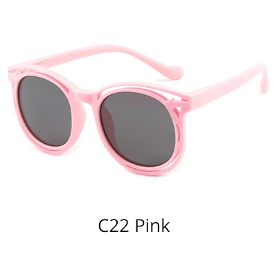 C22 Pink Ralferty небьющиеся очки Детские поляризованные новые TR90 для мальчиков и девочек детские солнцезащитные очки UV400 очки детские оттенки K8209 - Цвет линз: C22 Pink