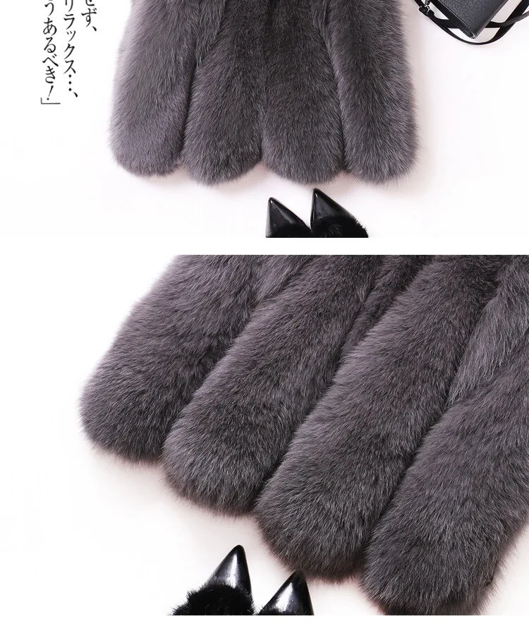 2020 New Large Drop Fox Fur Vest Real Fur Coat Girls Long Fur Vest Fox Fashion Atmosphere enlarge