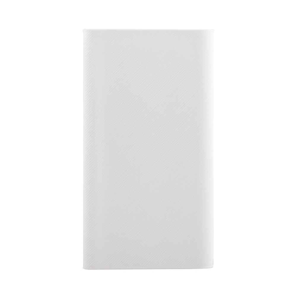Белый Твил силиконовый чехол для Xiaomi power Bank 10000mAh PLM02ZM резиновый чехол для портативного внешнего аккумулятора - Цвет: Белый