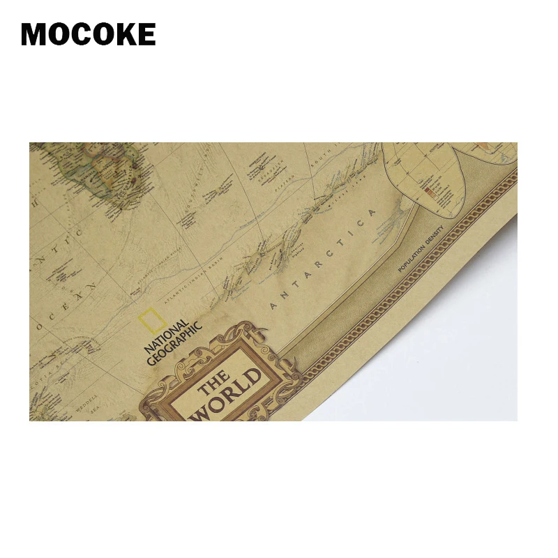 Карта мира бумажные постеры в стиле ретро винтажный стиль Ретро наклейки на