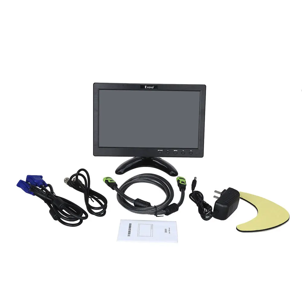 EYOYO S101 10 &quotдюймовый 400: 1 TFT ЖК-дисплей монитор Экран 1024*600 USB HDMl BNC VGA видео и аудио с