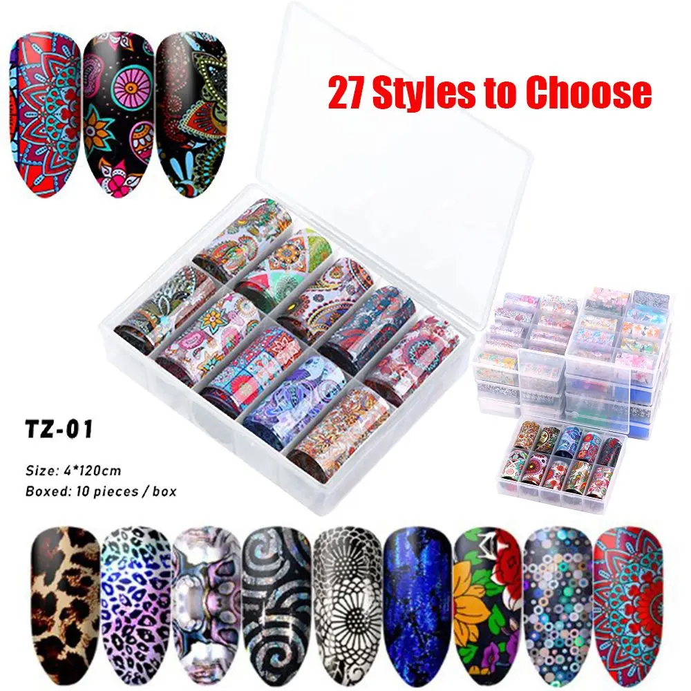 Горячая Распродажа Nail Art Star разбитая стеклянная Фольга для переноса ногтей