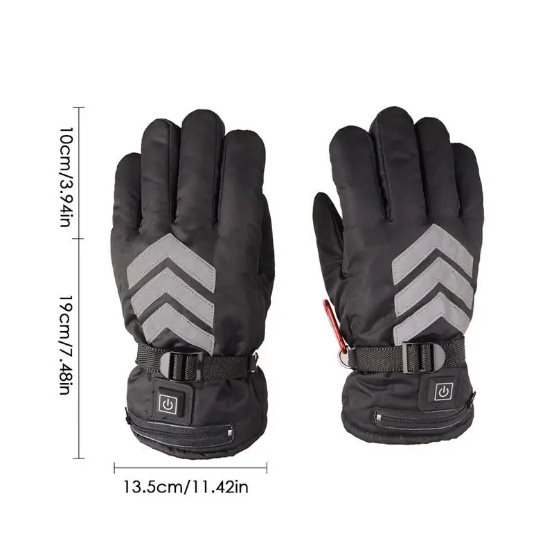 

1 Pair Winter Electric Heating Reflective Gloves Ski Heating Gloves Lithium Battery Powered Electric Waterproof Insulated