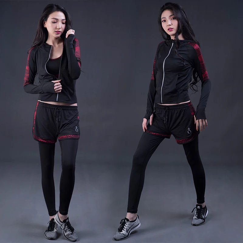 

Женский спортивный костюм SOFIE, спортивный комплект с бюстгальтером и леггинсами с принтом, спортивная одежда для спортзала, фитнеса и бега, ...