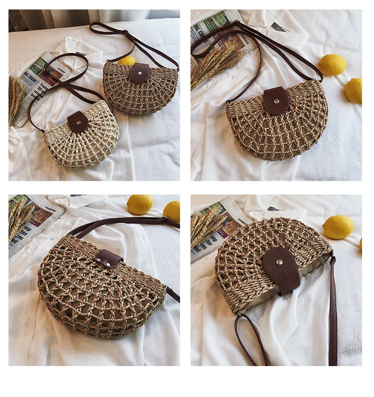 Винтажная сумочка из ротанга Женская 2019 Новая женская седельная сумка Hobos