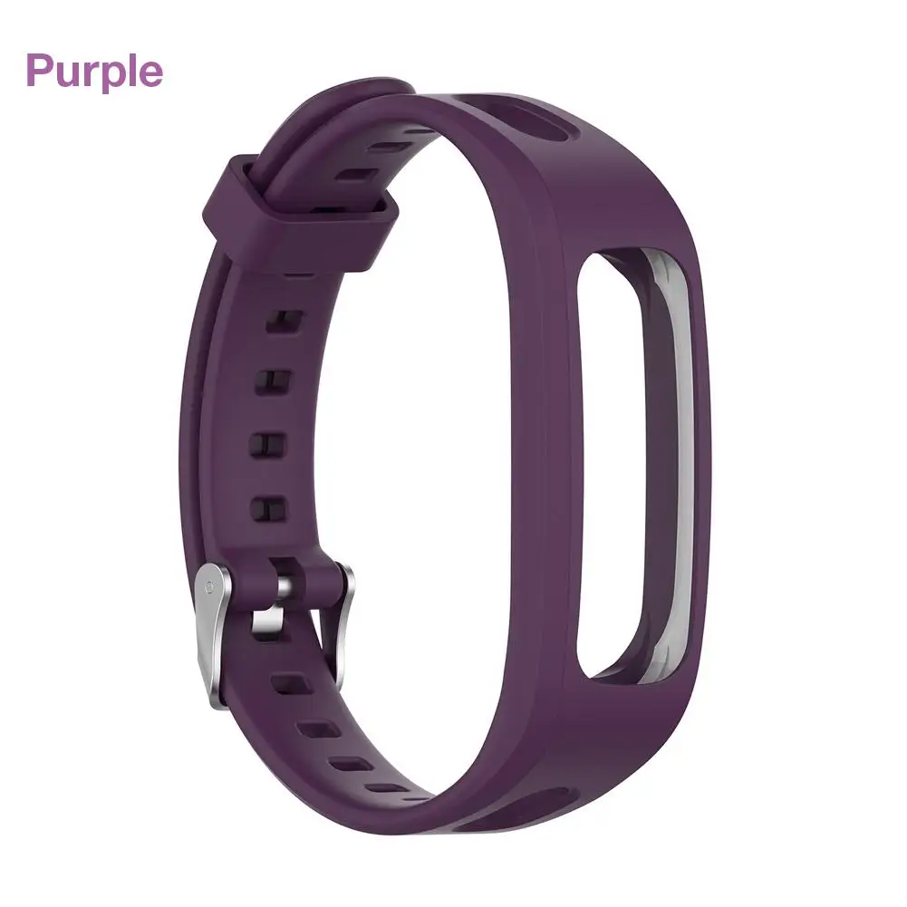 Purple New Color Strap Replacement Silicone Strap Watch Band For Huawei Band 3e Huawei Honor Band 4 Running Version - Цвет: Purple
