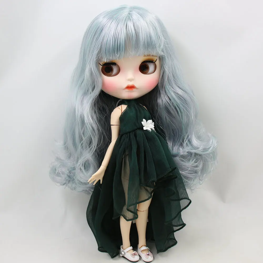 

ICY DBS Blyth Doll For No.BL4006/1049 Mint mix Purple hair Carved lips Matte face with eyebrows Joint body 1/6 bjd