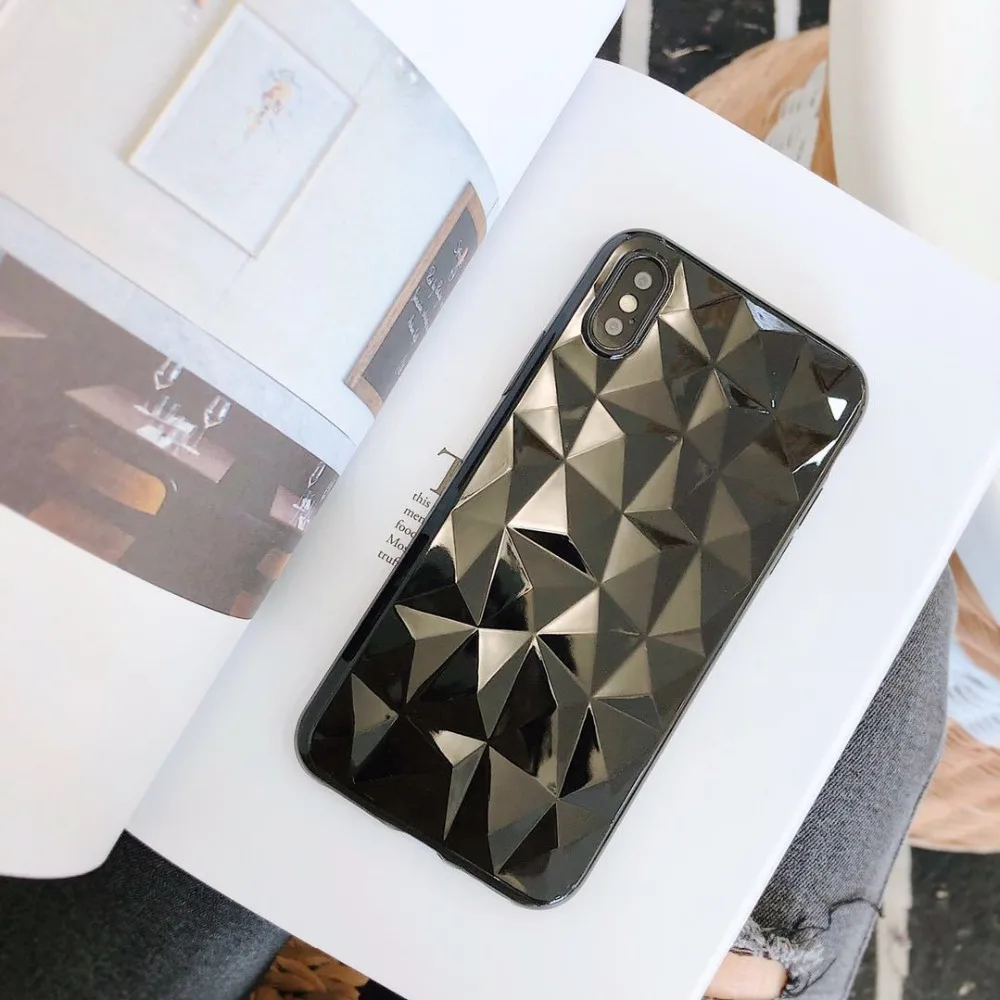 Роскошный прозрачный мягкий чехол из ТПУ с 3D бриллиантами для iPhone 6 S 7 8 Plus X XR XS MAX