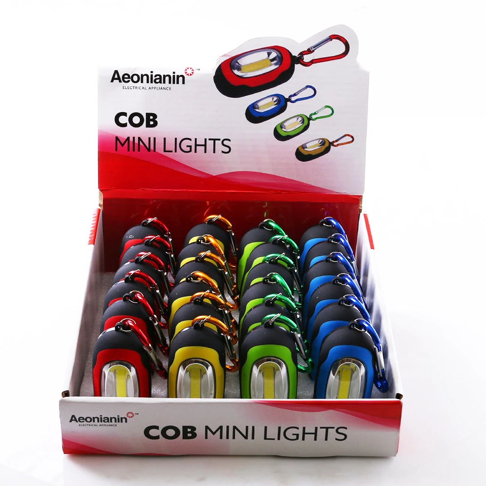 

Multi-function Mini COB LED Keychain Flashlight Portable Pocket tourch Lamp Emergency Working light For Camping Adventure CF
