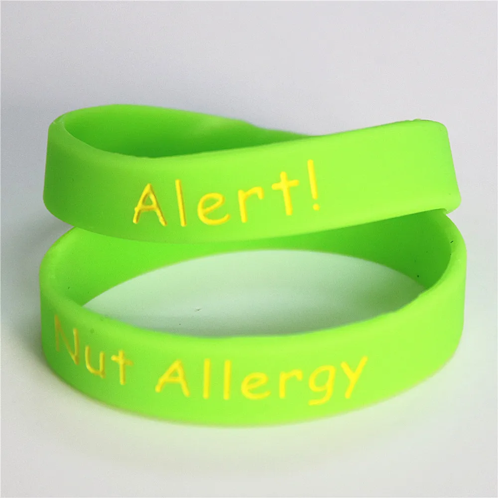 LUKENI 1 шт. предупреждением на английском о гайка не вызывает аллергии Wristband