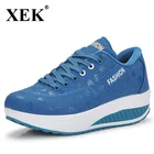 Женские кроссовки на танкетке XEK, спортивные дышащие Нескользящие кроссовки на толстой нескользящей подошве, JH30, новинка 2018