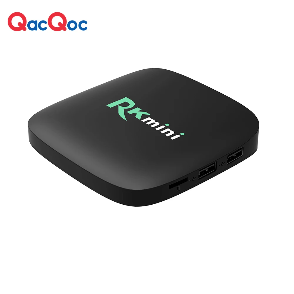 Qacqoc rkmini Android 5.1 ТВ коробка с RK3229 4 ядра 1 г/8 г H.265 видео декодер LAN Miracast