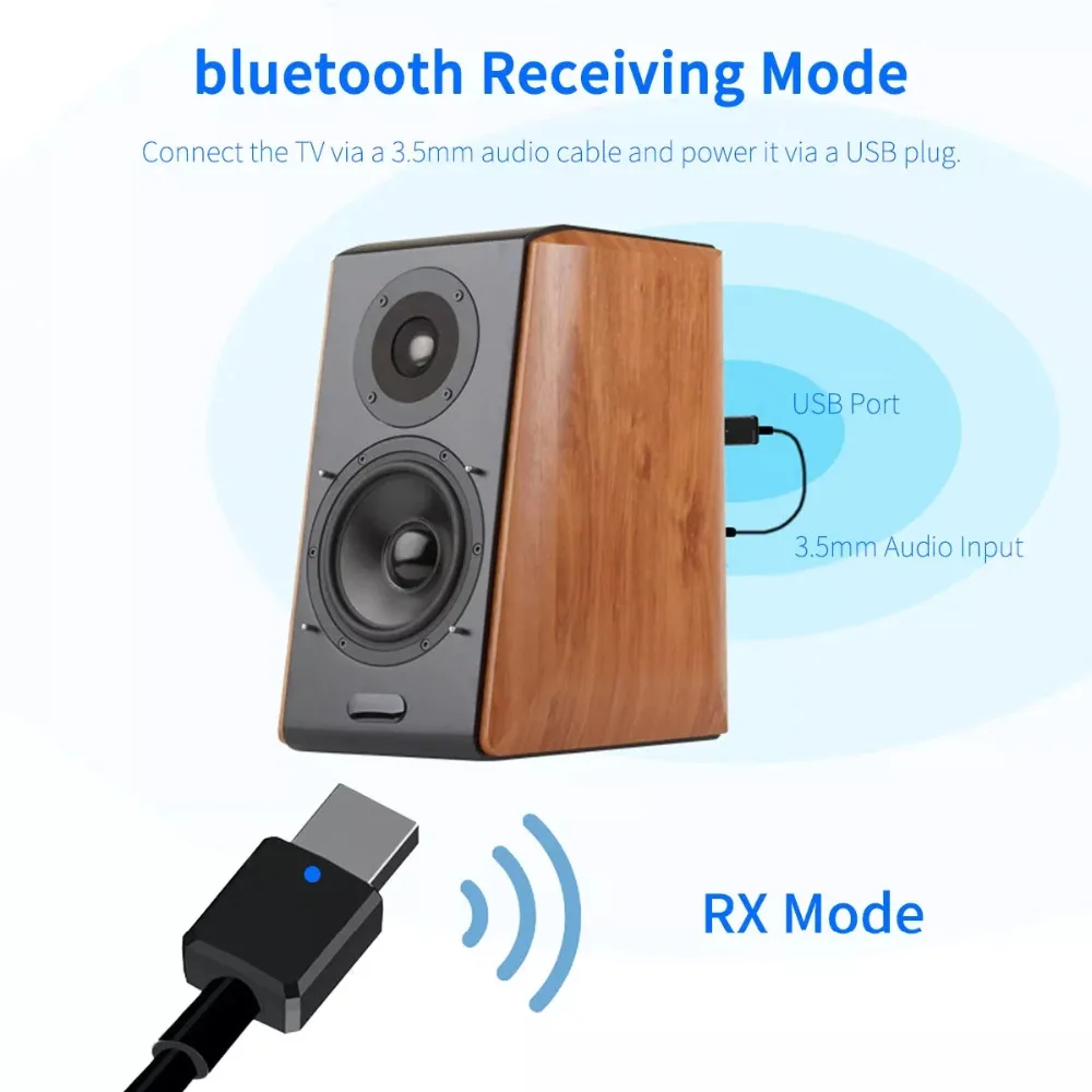Bluetooth 5 0 адаптер передатчик приемник 3 мм стерео аудио Звук Музыкальный ключ для