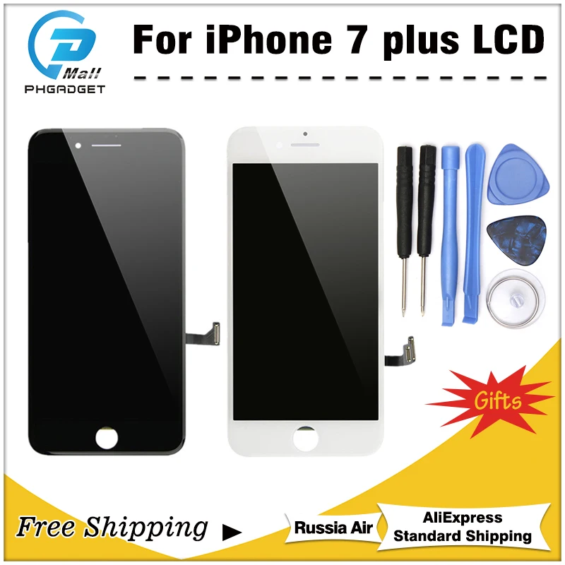 1 шт AAA Качество 3D Сенсорный экран для iPhone 7 7G plus 8 плюс ЖК-дисплей с цифрователем