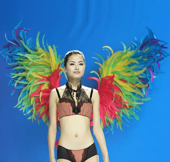 Пользовательские Крылья ангела перо для модельного представления реквизит